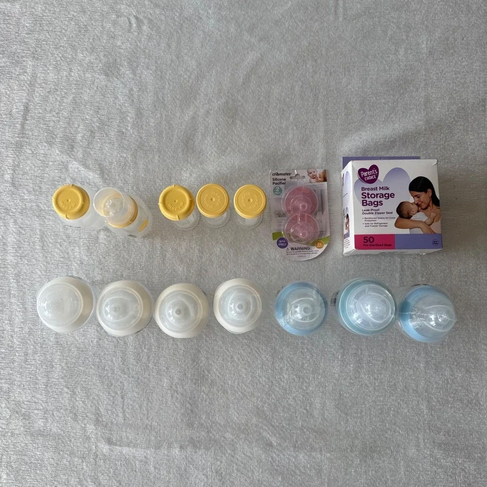 Bundle Baby Bottles Storage Bags Pacifiers Tommee Tippee Medela Starter Kit Lot